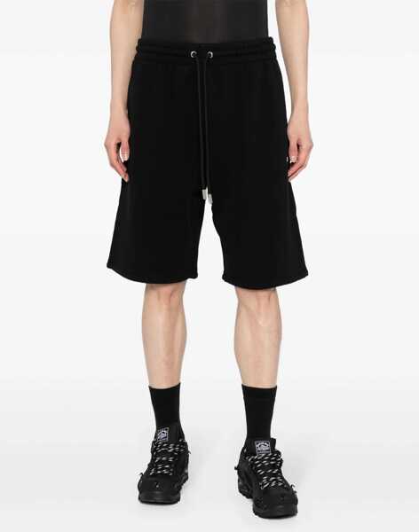 Pantaloni scurti Off-White Brushed Cotton Scribble Embroidered Jogger Shirts Black Barbati (BM 17086079) 3