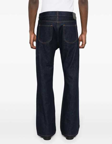 Blugi drepti Off-White Embroidered Flare-Fit 90Slogo Jeans Blue Barbati (BM 17086085) 4