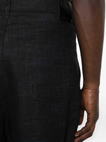 Pantaloni scurti Off-White Embroidered 90Slogo Linen Shorts Blue Barbati (BM 17086115) 5