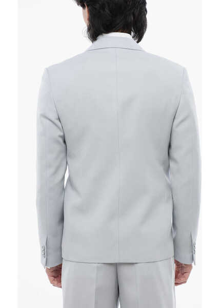 Sacouri Off-White Relax Fit Blazer With Flap Pockets Light Blue Barbati (BM 17086118) 2