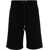 Off-White Brushed Cotton Bandana Embroidered Jogger Shorts Black