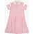 Fendi 3-Buttons Flared Polo Shirt Dress With Cut Out Sleeves Pink