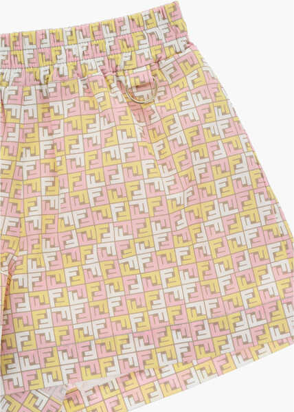 Pantaloni scurti Fendi All-Over Monogram Cotton Shorts Pink Baieti (BM 17086418) 2