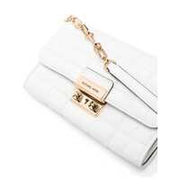 Portofele Michael Kors Dama - Portofele Michael Kors Michael Kors Tribeca Leather Wallet On Chain WHITE Femei (BM 17088547) - B-mall.ro