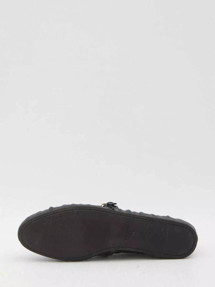 Balerini Dolce & Gabbana Leather Ballet Flats Black Femei (BM 17088634) 4