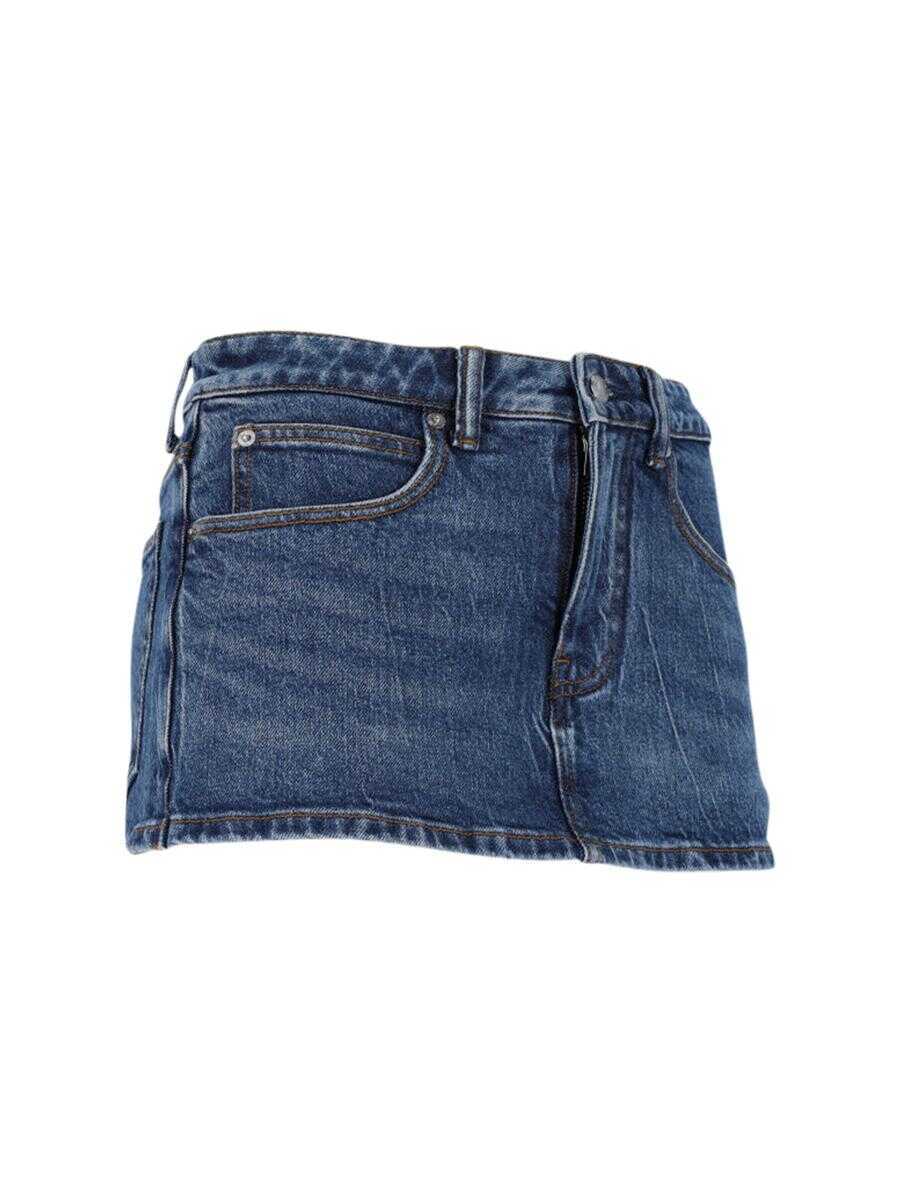 Pantaloni casual Alexander Wang Alexander Wang Denim Skort BLUE Femei (BM 17088730) 3
