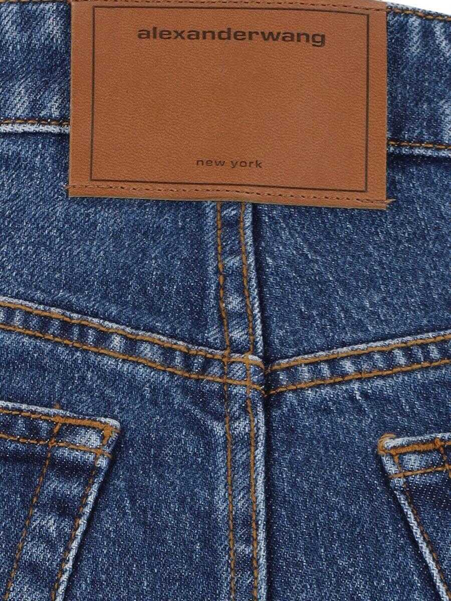 Pantaloni casual Alexander Wang Alexander Wang Denim Skort BLUE Femei (BM 17088730) 4