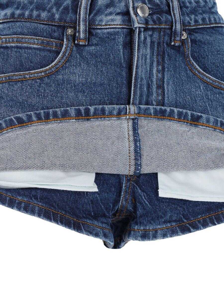 Pantaloni casual Alexander Wang Alexander Wang Denim Skort BLUE Femei (BM 17088730) 5
