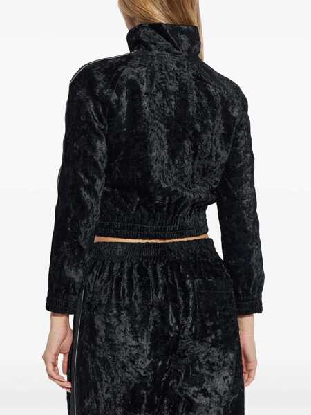 Geci Alexander Wang Alexander Wang Cropped Track Jacket W/Logo Webbing Black Femei (BM 17088754) 4