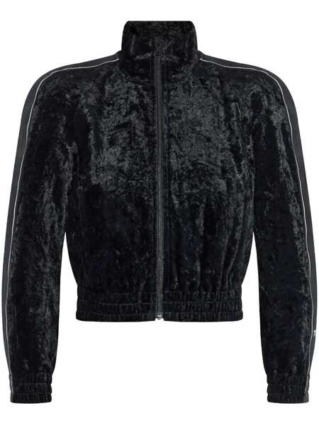 Geci Alexander Wang Alexander Wang Cropped Track Jacket W/Logo Webbing Black Femei (BM 17088754) 1