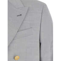 Imbracaminte REVERES 1949 pentru Barbati - Geci REVERES 1949 Grey Double Breasted Jacket With Peak Lapels In Virgin Wool And Cotton Blend Woman GREY Barbati (BM 17088847) - B-mall.ro