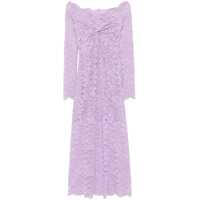 Rochii Rabanne Long Lace Dress With Boat Neckline Femei