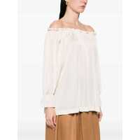 Topuri Alberta Ferretti Dama - Topuri Alberta Ferretti Beige Top With Pleated Details In Viscose Woman Beige Femei (BM 17090137) - B-mall.ro