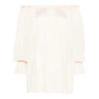 Topuri Beige Top With Pleated Details In Viscose Woman Femei