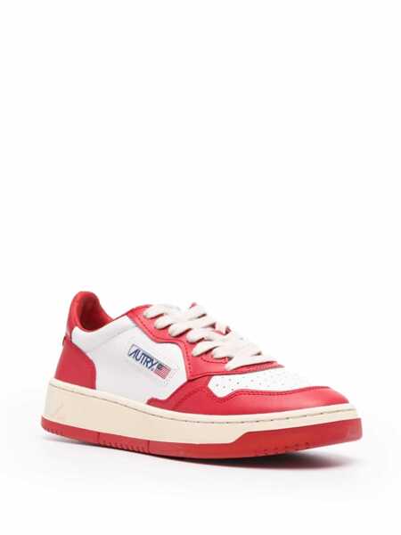 Sneakers AUTRY Autry Medalist Low Wom LT/LT WHT/RED Femei (BM 17090527) 2