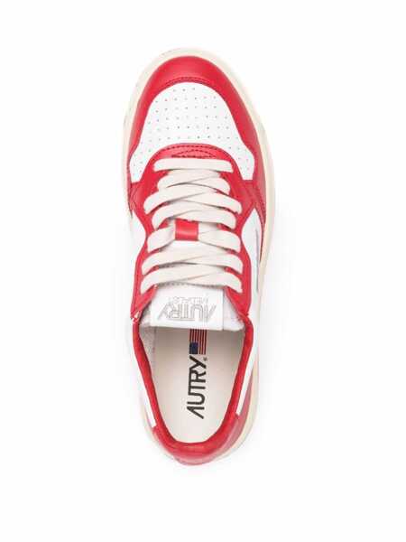 Sneakers AUTRY Autry Medalist Low Wom LT/LT WHT/RED Femei (BM 17090527) 4