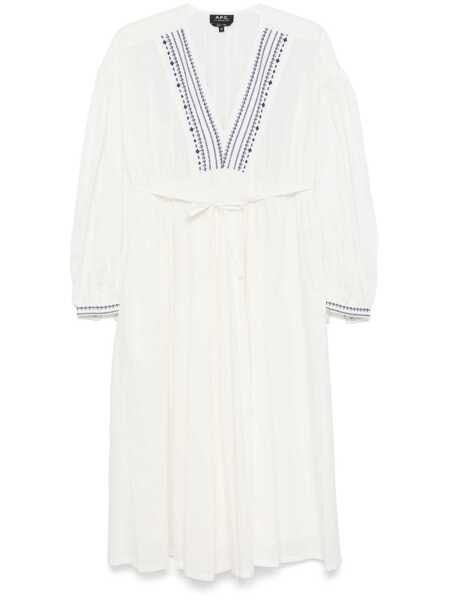 Rochii A.P.C. A.P.C. Robe Anni White Femei (BM 17091172) 1