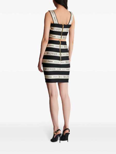 Topuri Balmain Balmain Nastro Balmain Top Black Femei (BM 17091499) 4