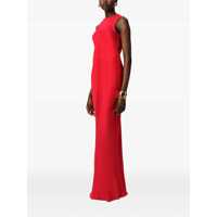 Rochii AMI Paris Dama - Rochii AMI Paris Red Long Sleeveless Dress With Round Neck In Viscose Blend Woman RED Femei (BM 17091808) - B-mall.ro