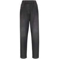 Blugi Grey Five Pocket Jeans With Elastic Waist In Cotton Woman Femei