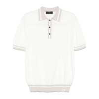 Tricouri Polo Peuterey White Cotton Polo Shirt Barbati