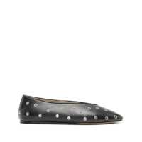 Balerini 'Regency' Black Ballerinas With Eyelets In Leather Woman Femei