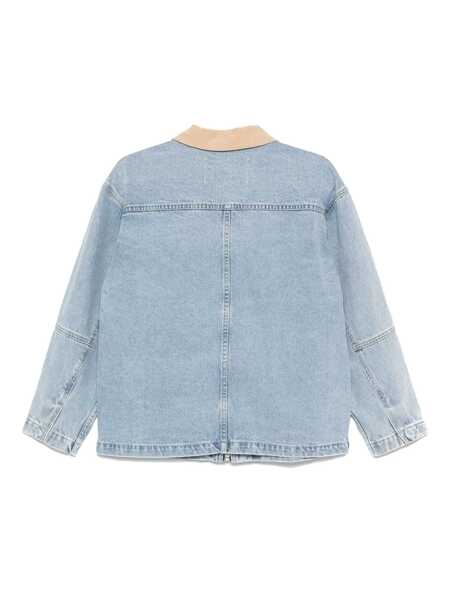 Geci DUNST Light Blue Jacket With Contrast Collar And Patch Pockets On The Chest In Cotton Man BLUE Barbati (BM 17095600) 2