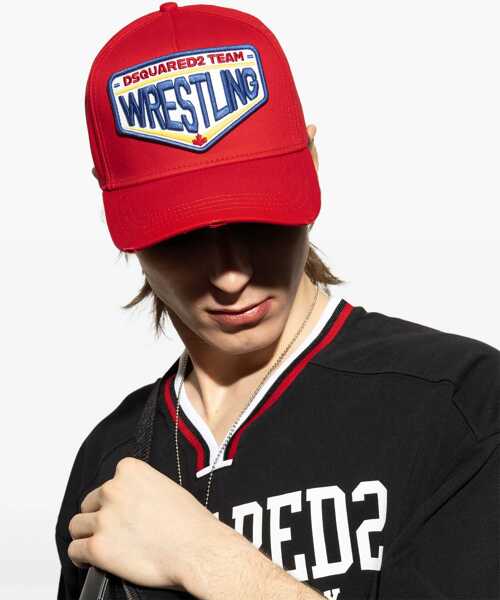 Sepci DSQUARED2 Baseball Hat With Logo RED Barbati (BM 17096393) 4
