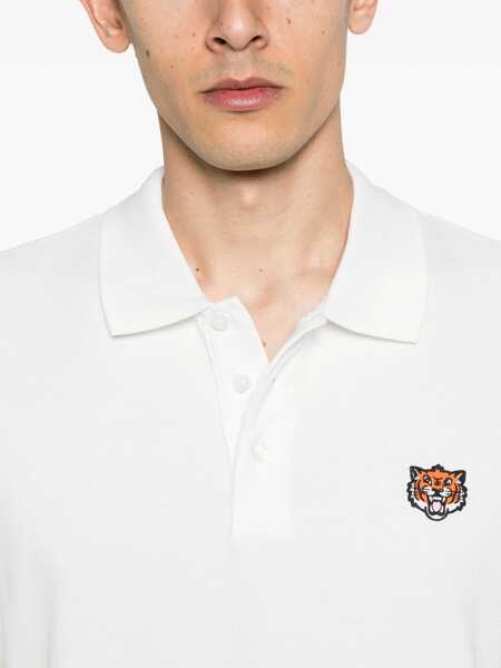 Tricouri Polo Kenzo Happy Tiger Polo Shirt WHITE Barbati (BM 17096444) 4