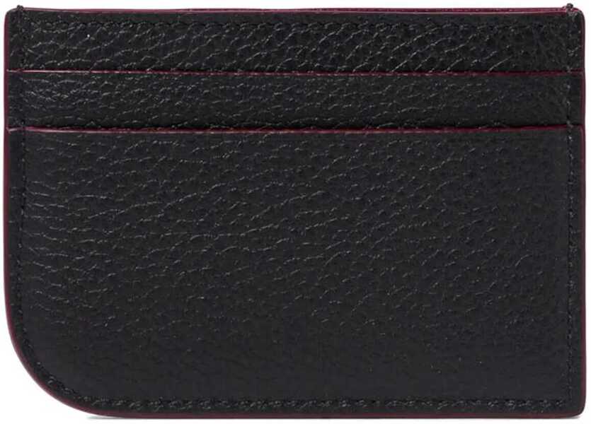 Portofele Alexander McQueen Leather Card Holder BLACK Femei (BM 17096642) 2