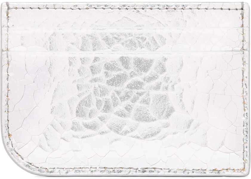 Portofele Alexander McQueen Leather Card Holder SILVER Femei (BM 17096684) 2