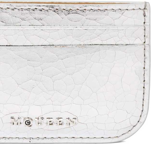 Portofele Alexander McQueen Leather Card Holder SILVER Femei (BM 17096684) 3