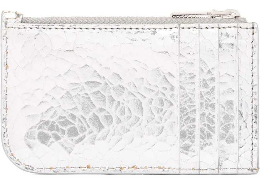 Portofele Alexander McQueen Card Holder With Logo SILVER Femei (BM 17096768) 2