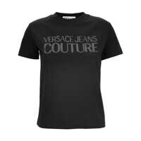 Tricouri Versace Jeans Couture Graphic Print Logo T-Shirt In Cotton Femei