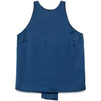 Topuri Liu Jo Blue Satin Top With A Bow Femei