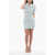 DSQUARED2 Crochet Cotton Shirt Dress With 3 Buttons Light Blue