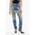 DSQUARED2 Delavè 642 Denims With Rhinestoned Fringes 16Cm Light Blue