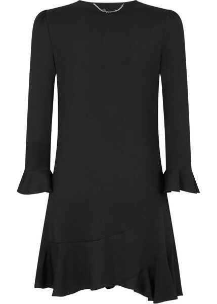 Rochii scurte DSQUARED2 Silk Blend Fluid Dress With Cut-Out Details Black Femei (BM 17102087) 2