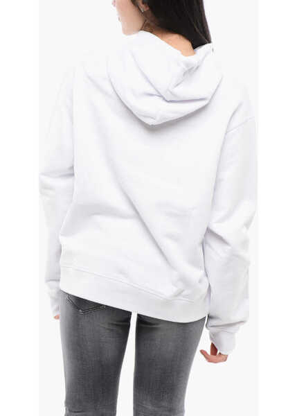 Bluze de trening DSQUARED2 Hoodie Sweaty Beach With Glitter Print White Femei (BM 17102099) 2