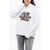 DSQUARED2 Hoodie Sweaty Beach With Glitter Print White