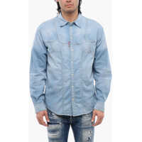 Camasi de blugi Star Motif Denim Shirt Barbati