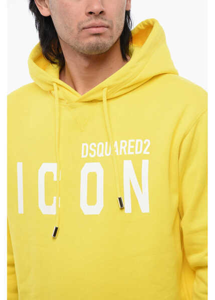 Bluze de trening DSQUARED2 Printed Icon Hoodie Yellow Barbati (BM 17102150) 3