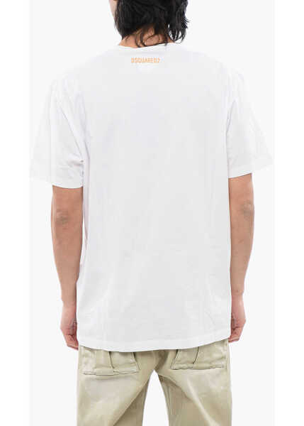 Tricouri DSQUARED2 Printed Cool Fit Siffredi T-Shirt White Barbati (BM 17102270) 2