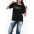 DSQUARED2 Crew Neck Cherry Girl Cotton T-Shirt Black