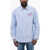 DSQUARED2 Embroidered Oxford Shirt With Layered Sleeves Light Blue