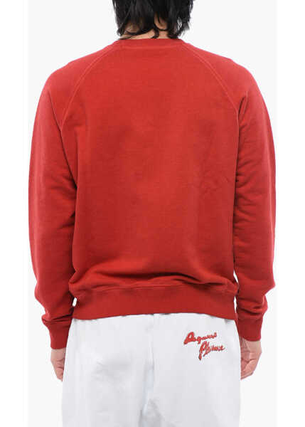 Bluze de trening DSQUARED2 Cool Raglan Fit Brushed Cotton Crewneck Sweatshirt Red Barbati (BM 17102492) 2