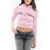 DSQUARED2 Cropped Fit Free Kisses Hoodie Pink