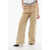 DSQUARED2 Corduroy 5-Pocket Trousers With Studded Denim Detail Beige