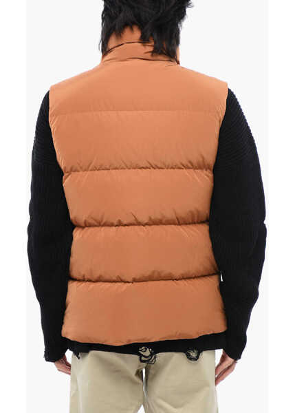 Geci de iarna DSQUARED2 Sleeveless Down Jacket With Logoed Velcro Orange Barbati (BM 17102546) 2