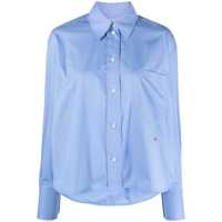 Camasi Victoria Beckham Cropped Shirt With Logo Embroidery Femei